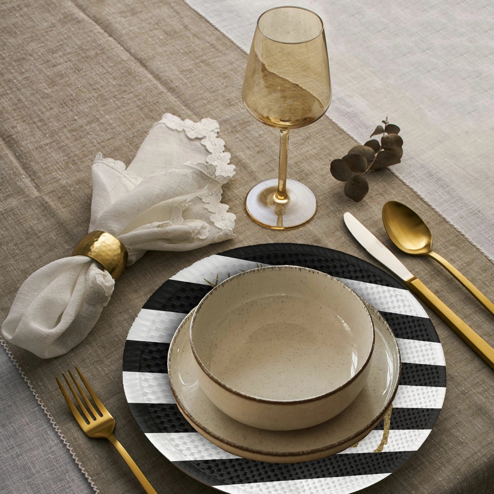 Set nënshtrues tavoline Hermia Concept, shumëngjyrësh, 4 copë, 37cm, 2726Supla