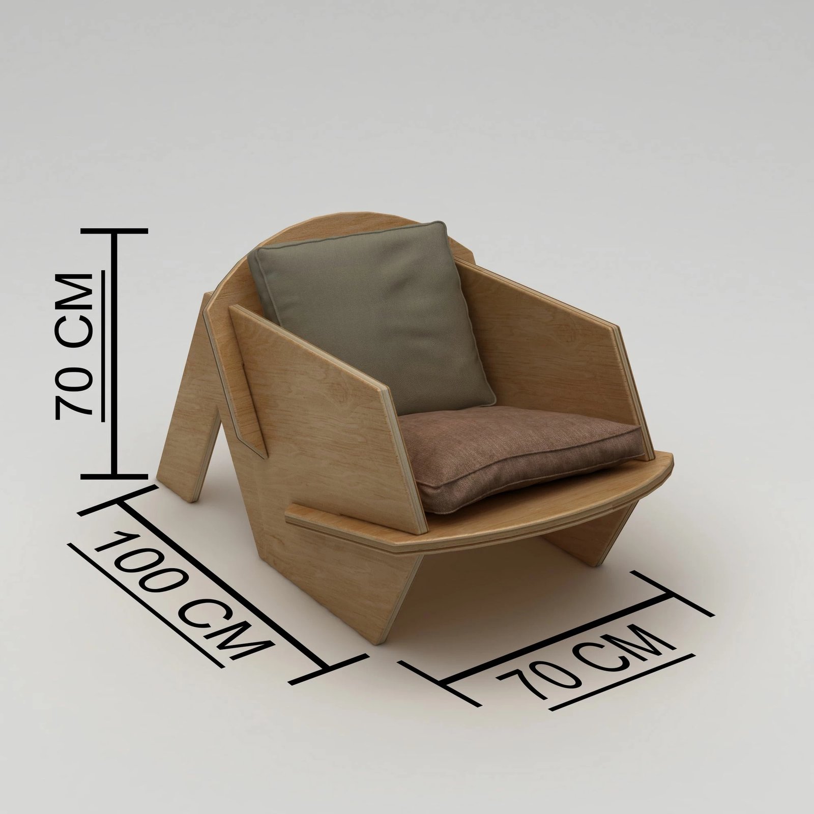 Karrige Wing Skye Decor, dru natyral, Bird