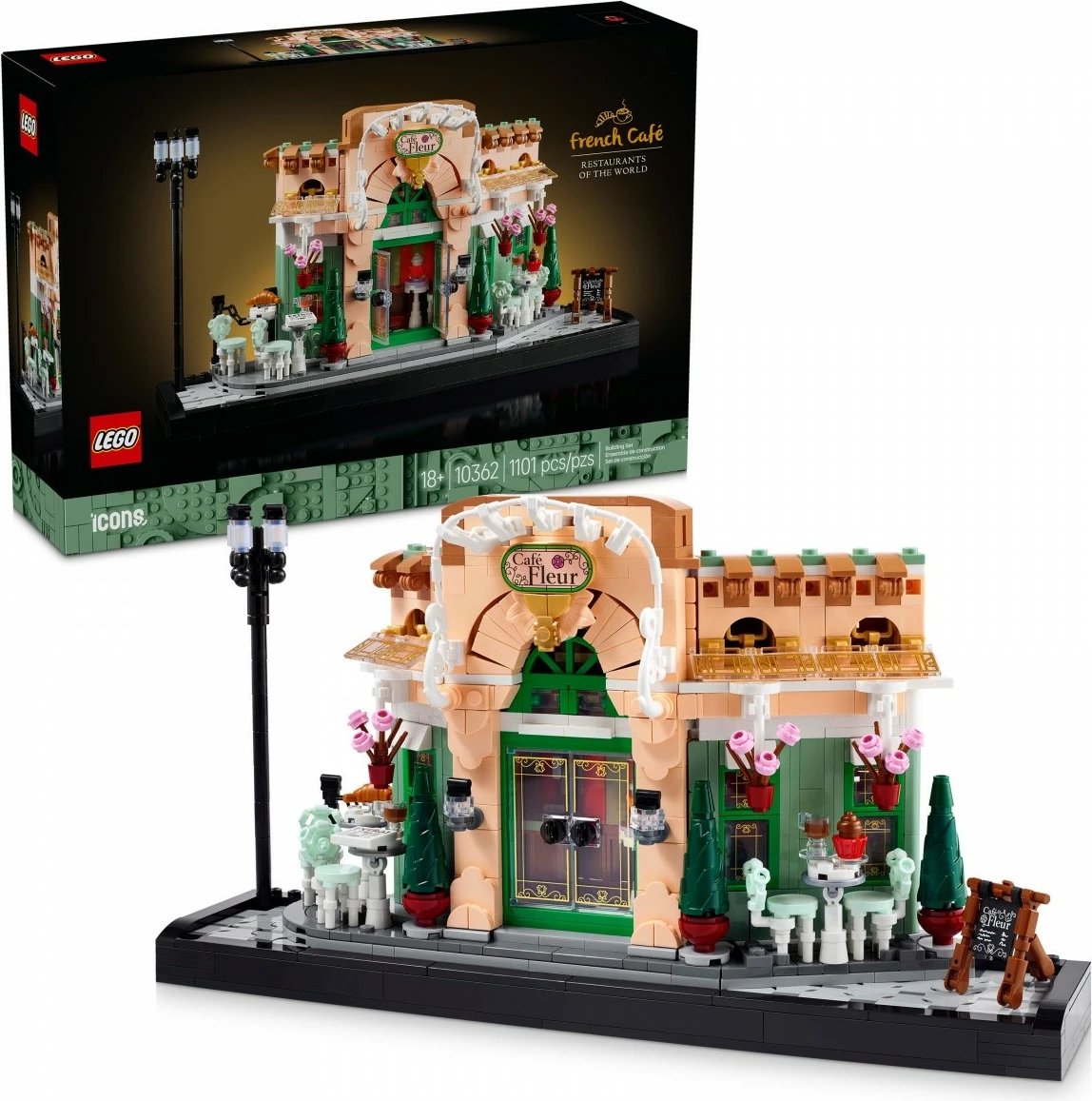 Set ndërtimi LEGO Icons 10362 French Café, 1101 pjesë