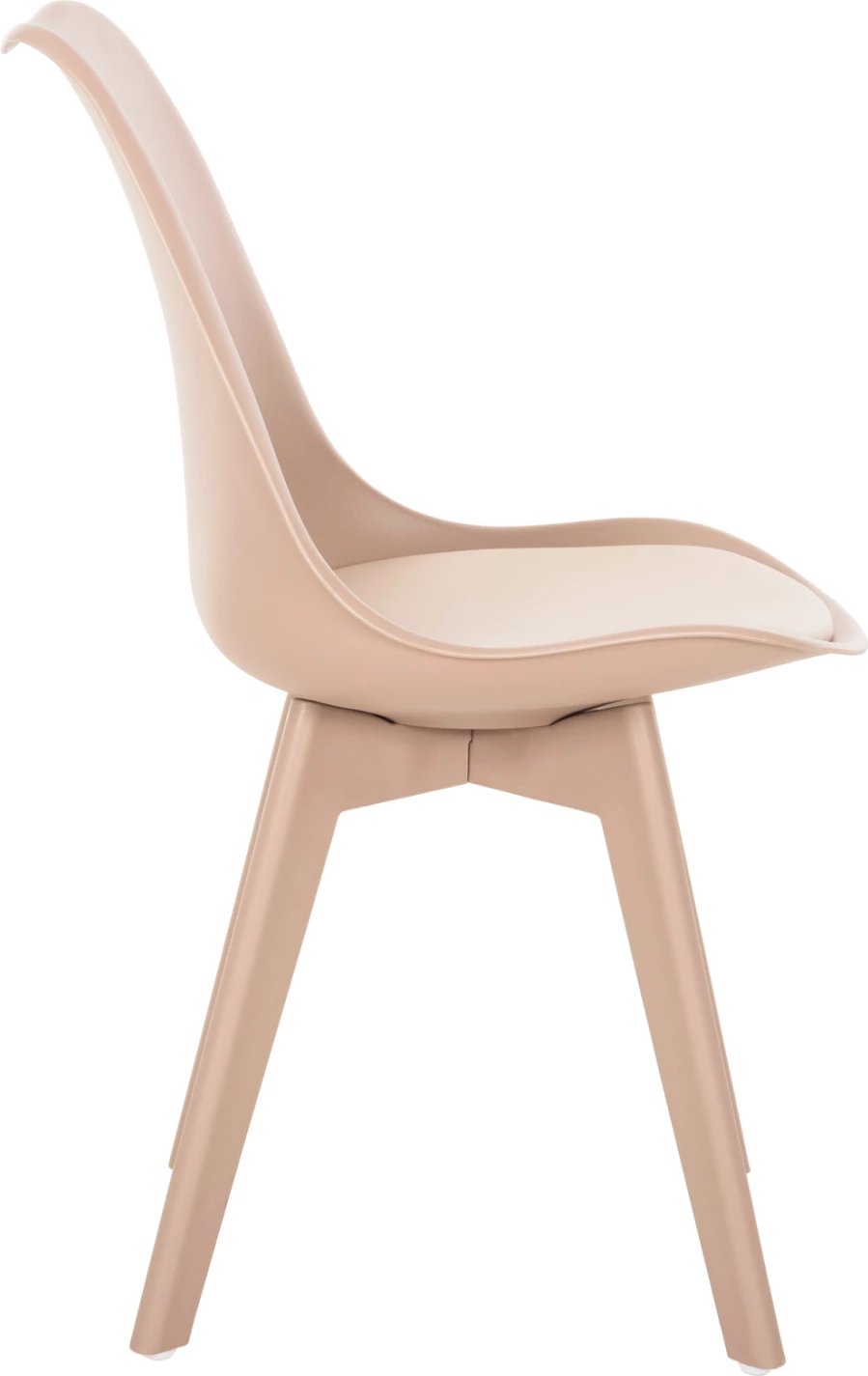 Karrige për ngrënie Vegas FH0033.45 me këmbë polipropileni dhe ndenjëse PP kapuçino 46x58x82 cm, set prej 4 copë