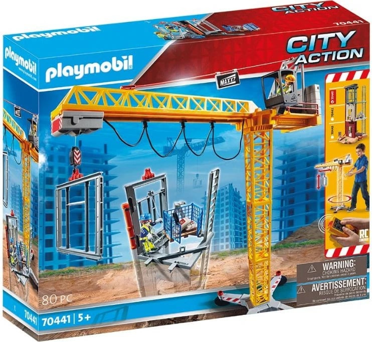 Set vinç me telekomandë, Playmobil City Action 70441, 80 pjesë, RC IR, mosha 5+