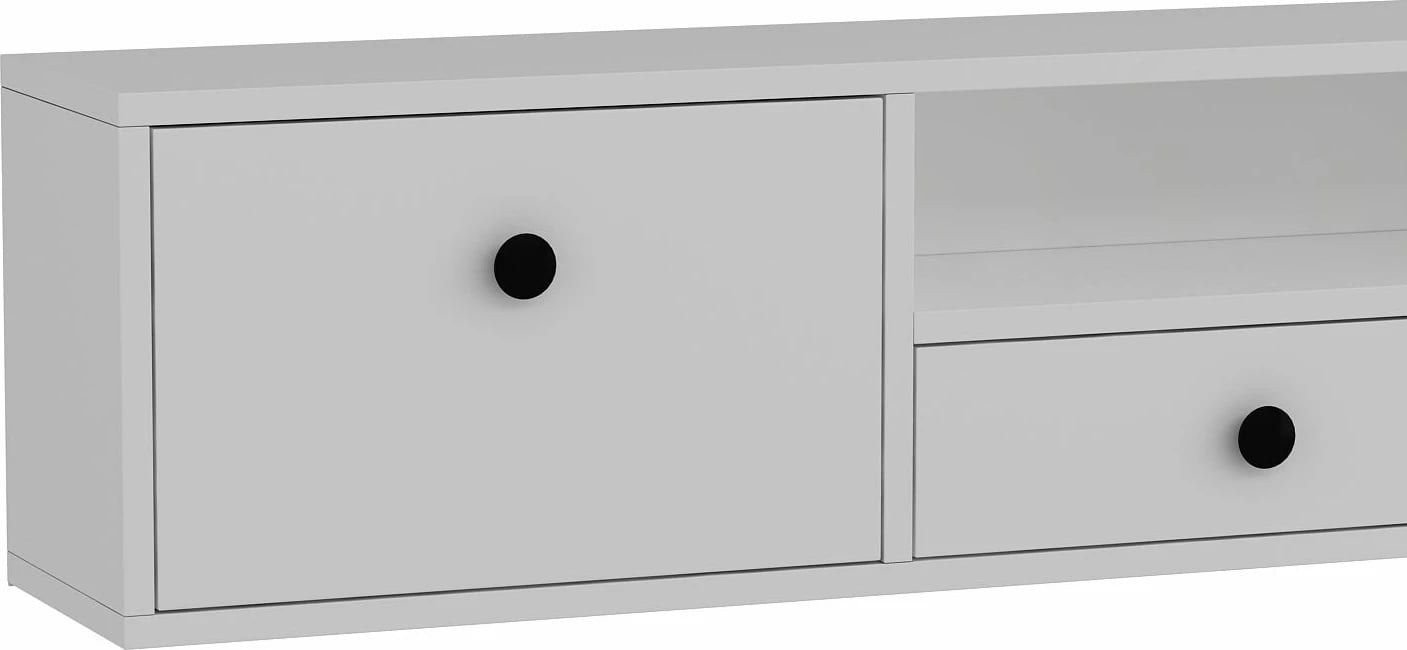 Komodë TV Skye Decor, 1301-DROP-1, e bardhë, e zezë