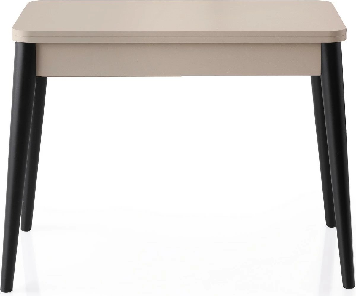 Tavolinë ngrënieje me zgjatje, ngjyrë moka e çelët, Dolunay - 1285