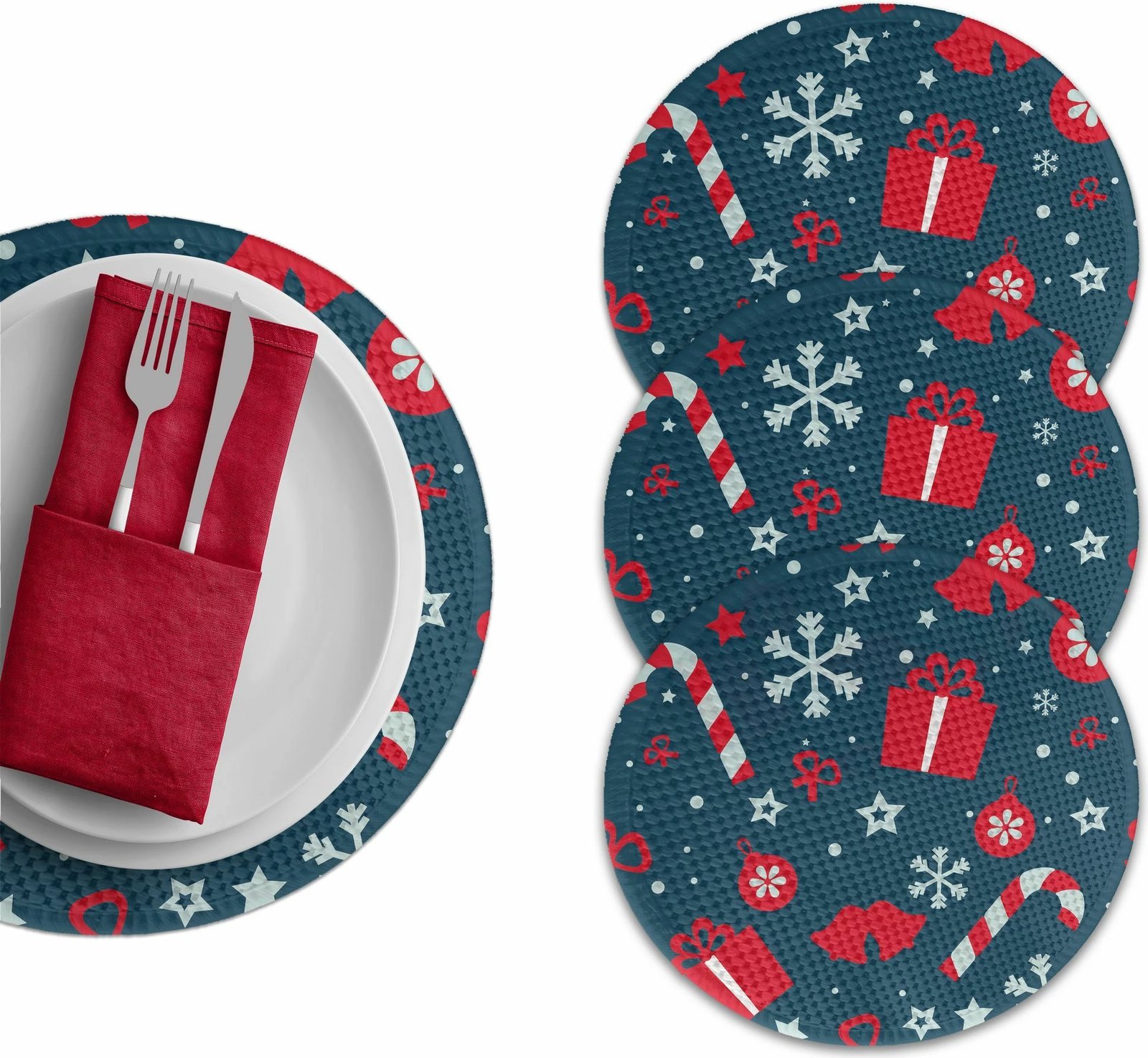 Set nënshtruesish tavoline Hermia Concept, model 3167Supla, shumëngjyrësh, 4 copë, 37cm