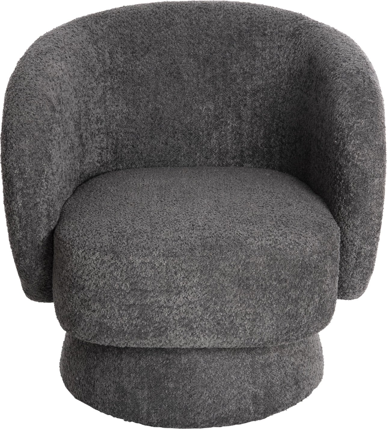 Karrige rrotulluese KARLEN FH9592.01, pëlhurë boucle gri, 78x81x77H cm