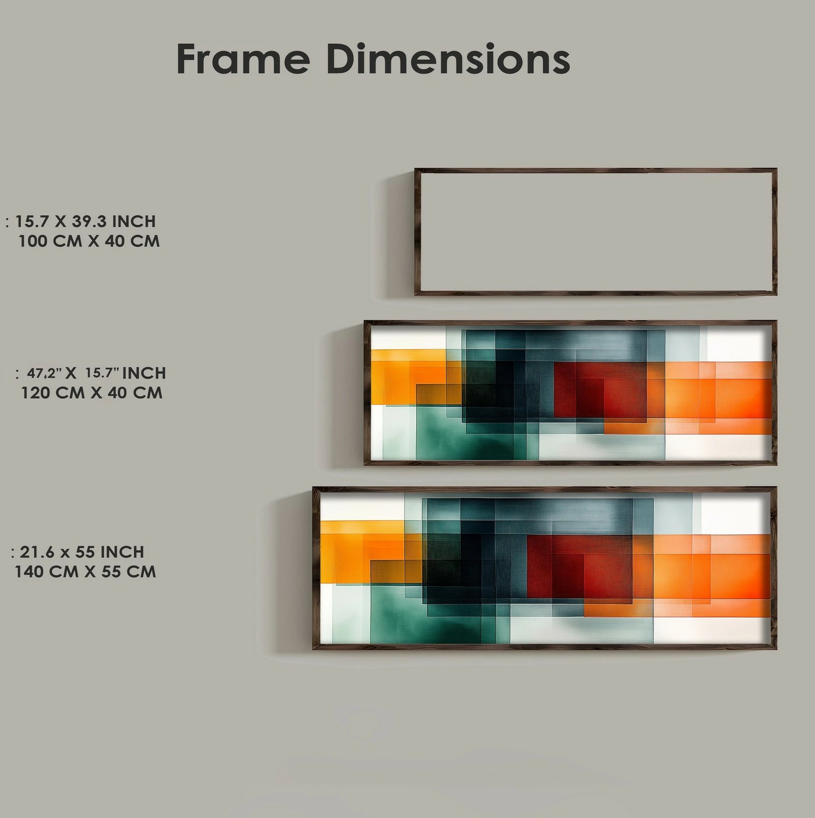 Pikturë dekorative me kornizë, MDF, Wallity, EMR033, shumëngjyrëshe