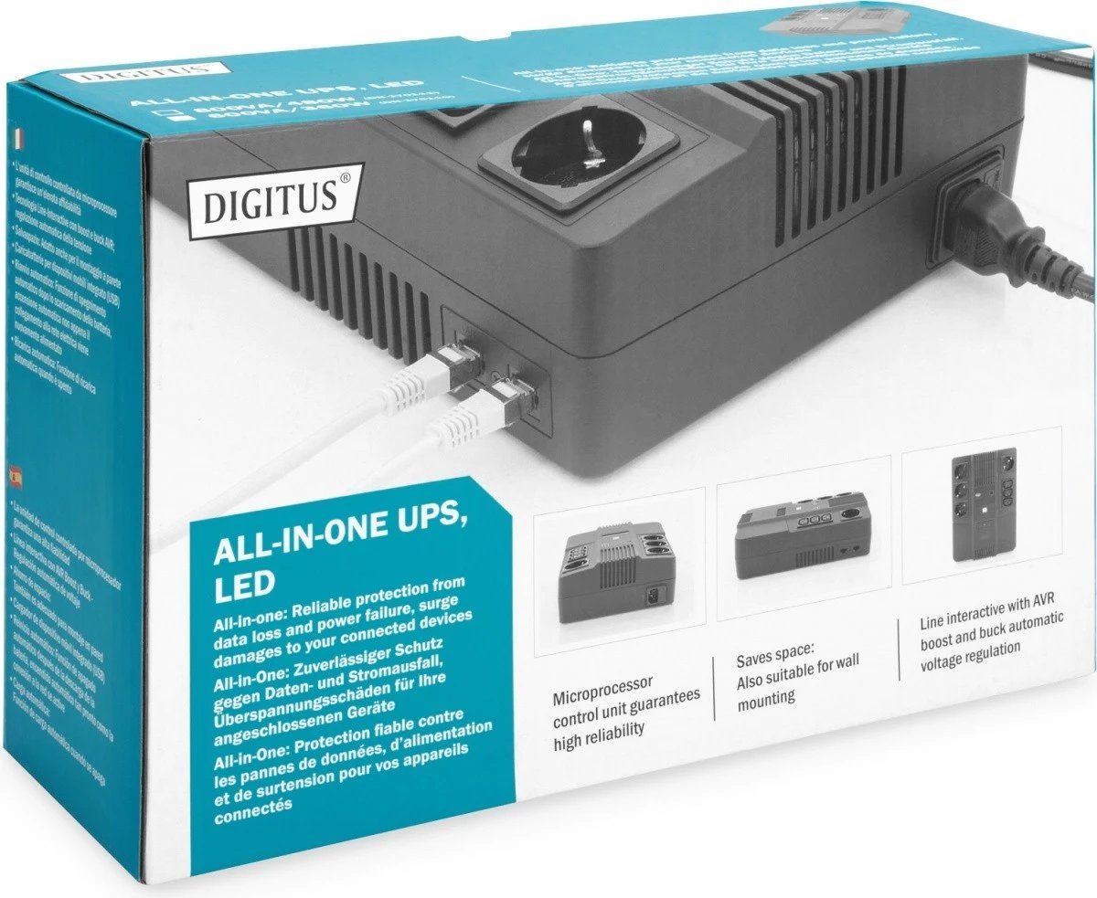 UPS Digitus DN-170110, 600VA/360W, line-interactive, zi UPS Digitus DN-170110, 600VA/360W, line-interactive, zi