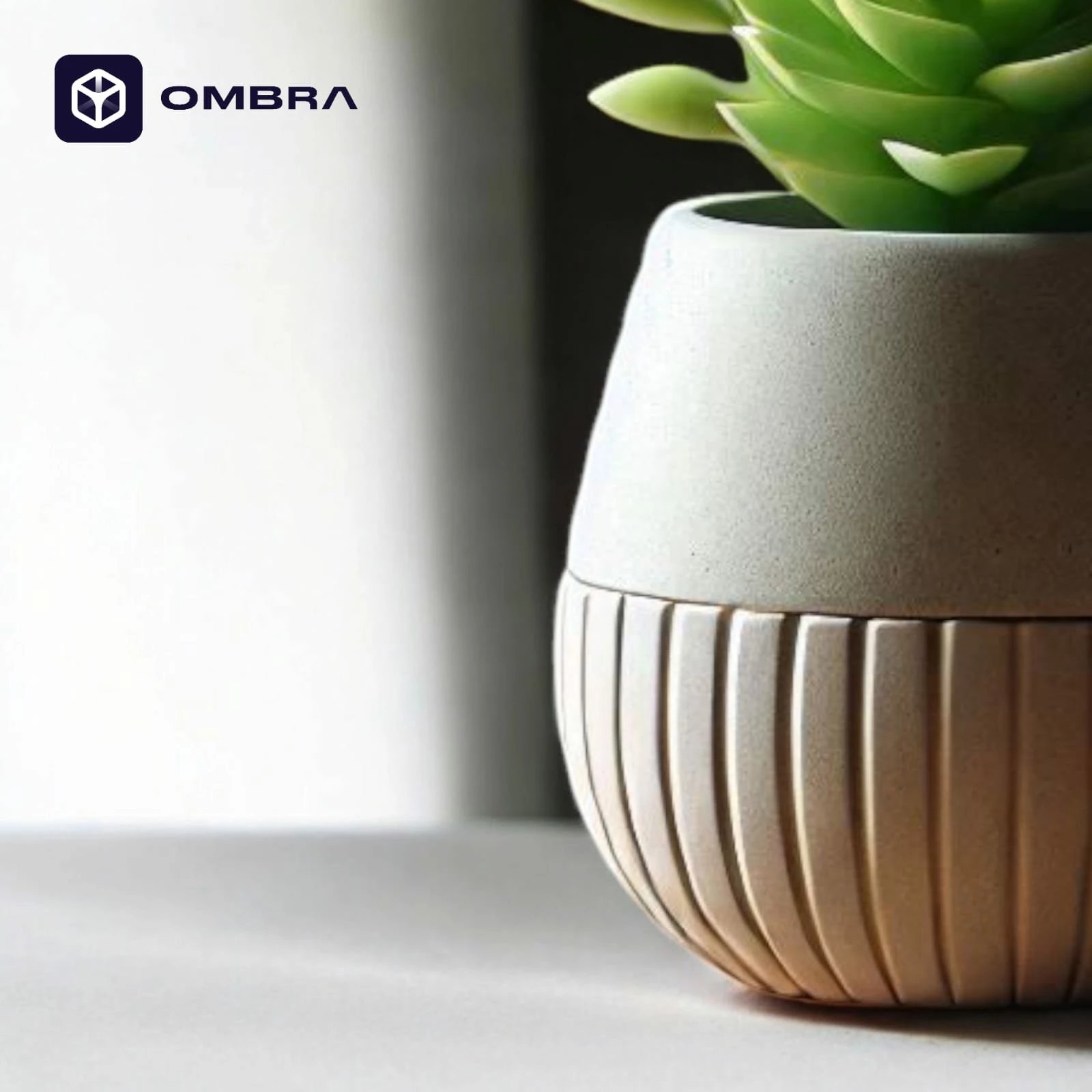 Vazo dekorative "Ribbed Bottom Plant", madhësia S, e kaftë