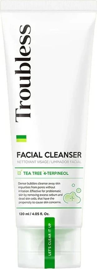 Shkumë pastruese për fytyrë për femra Troubless 120ml
