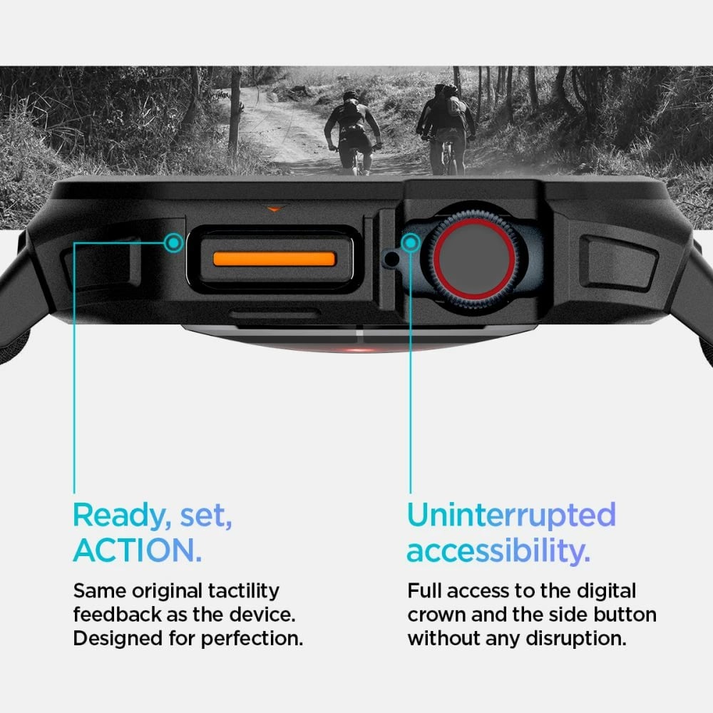 Rrip Spigen Lite Fit PRO për Apple Watch 10, 42mm, i zi