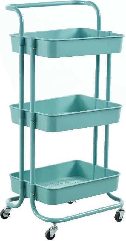 Karrocë me rafte nextdeco 35986-03, 3 ndarje, Blu Turquoise