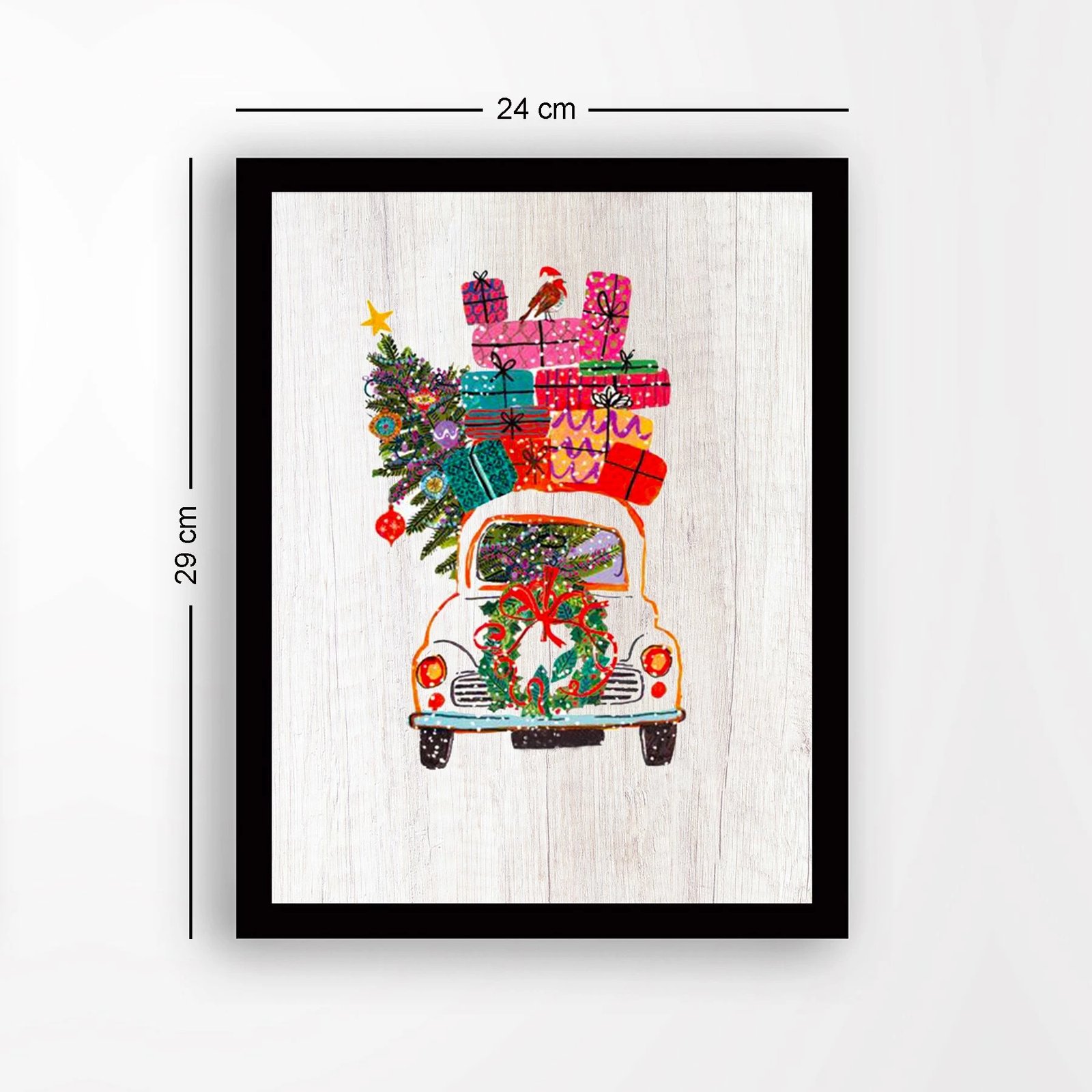 Pikturë dekorative me kornizë, MDF, shumëngjyrëshe, Wallity, SC7436501293215