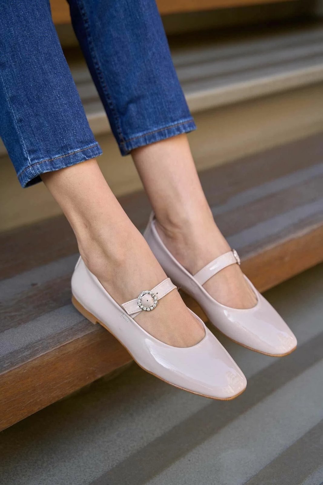 Balerina për gra Babette, krem, MK1340024YFT10-01