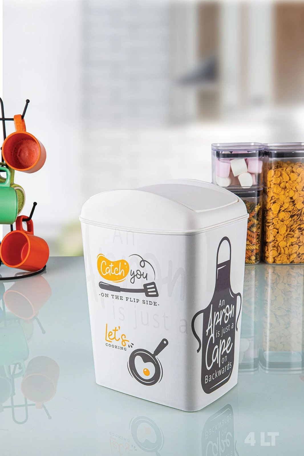 Kosh plastik shumëngjyrësh Hermia Concept, TRN-194-02, 17x13x25cm, 5L