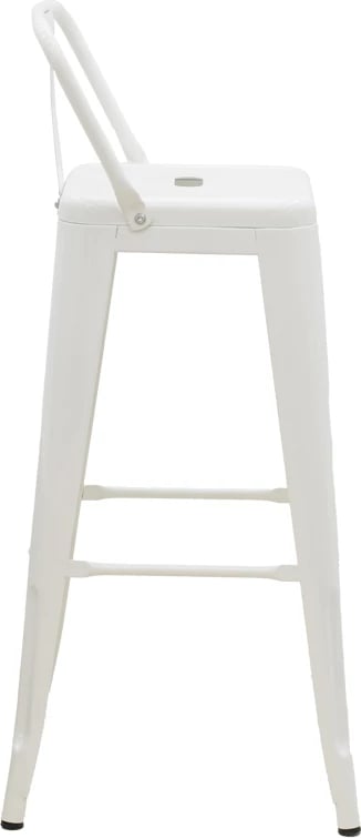 Karrige për bar me shpinë Utopia metalike e bardhë 42x42x97cm