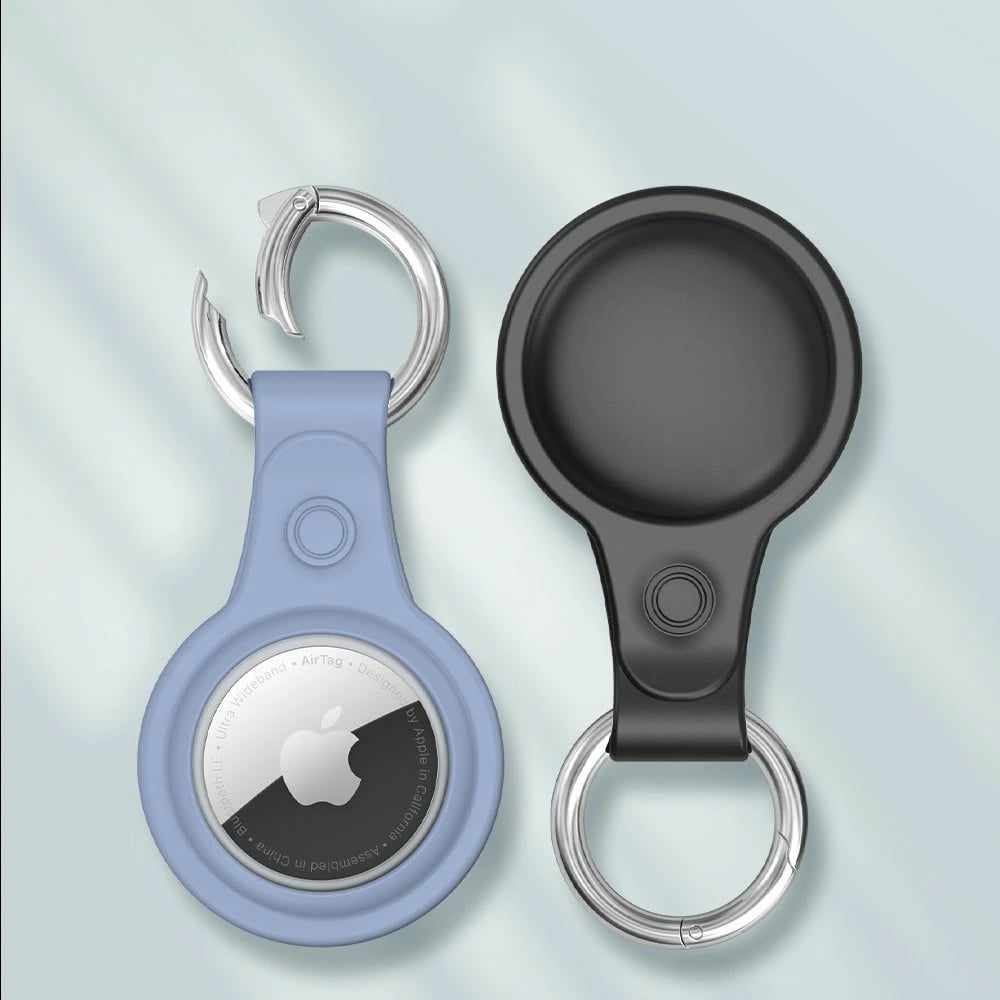 Mbështjellës silikon Dux Ducis për AirTag, set 4 copë, e zezë/e gjelbër/rozë/blu