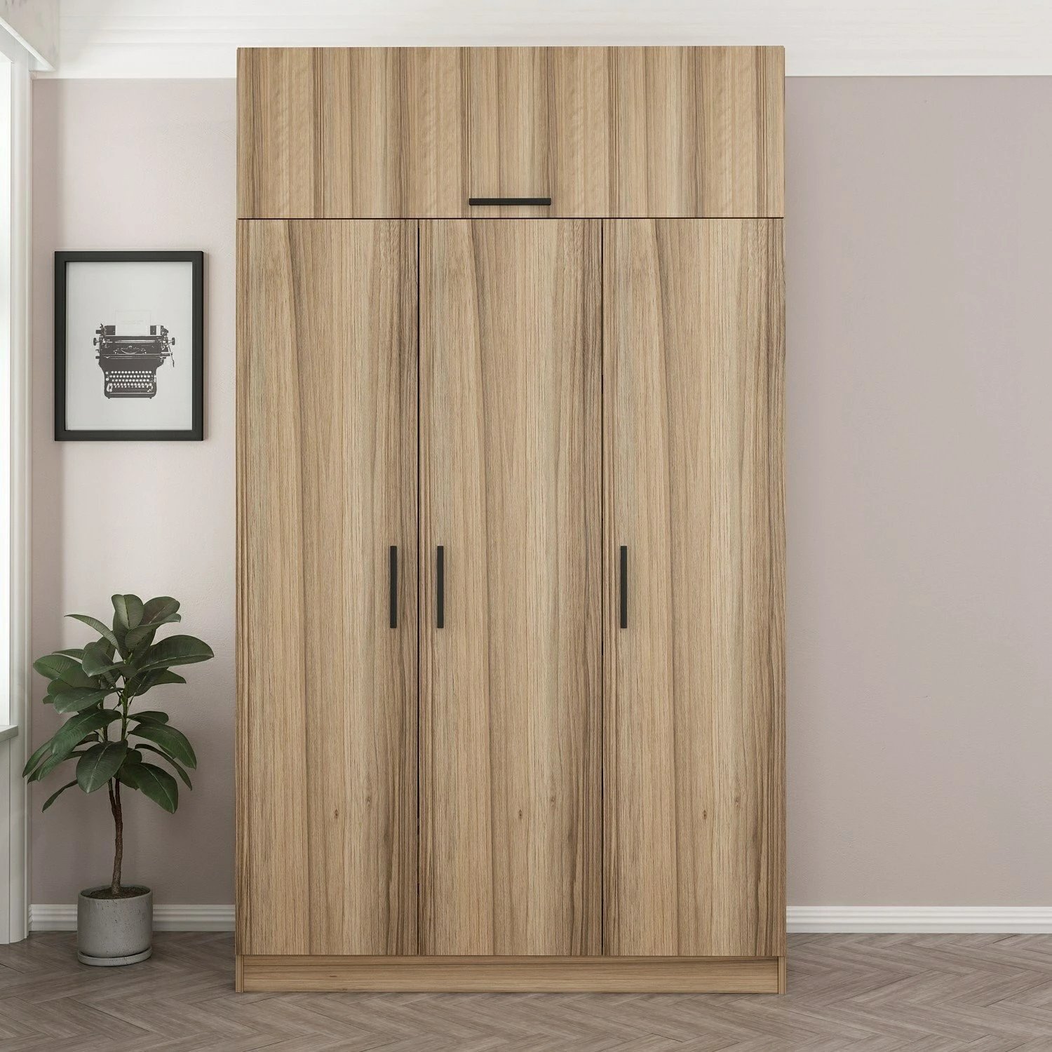 Dollap rrobash Skye Decor, dore, 135x235x52cm