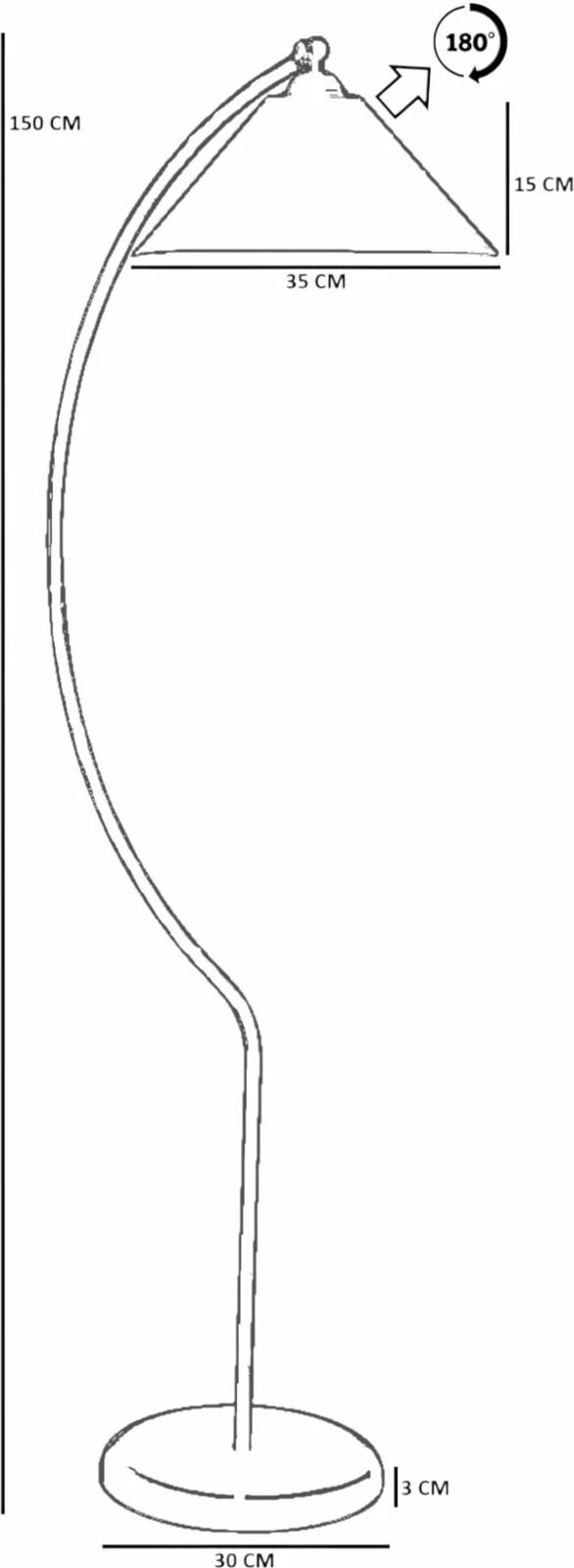 Llambë dyshemeje Opviq, 8951-12, ngjyrë gri