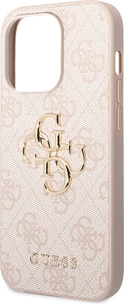 Mbështjellës Guess 4G Big Metal Logo për iPhone 15 Pro, Rozë