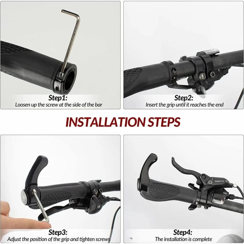 Doreza timoni për biçikletë Rockbros, të zeza dhe hiri