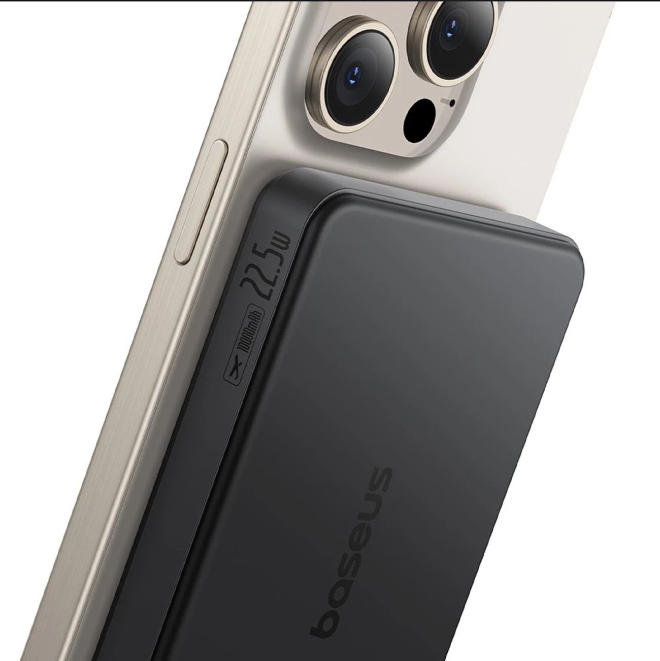 Power bank Baseus Airpow II 10000mAh me MagSafe Qi2, 22.5W, me kabllo USB-C, e zezë