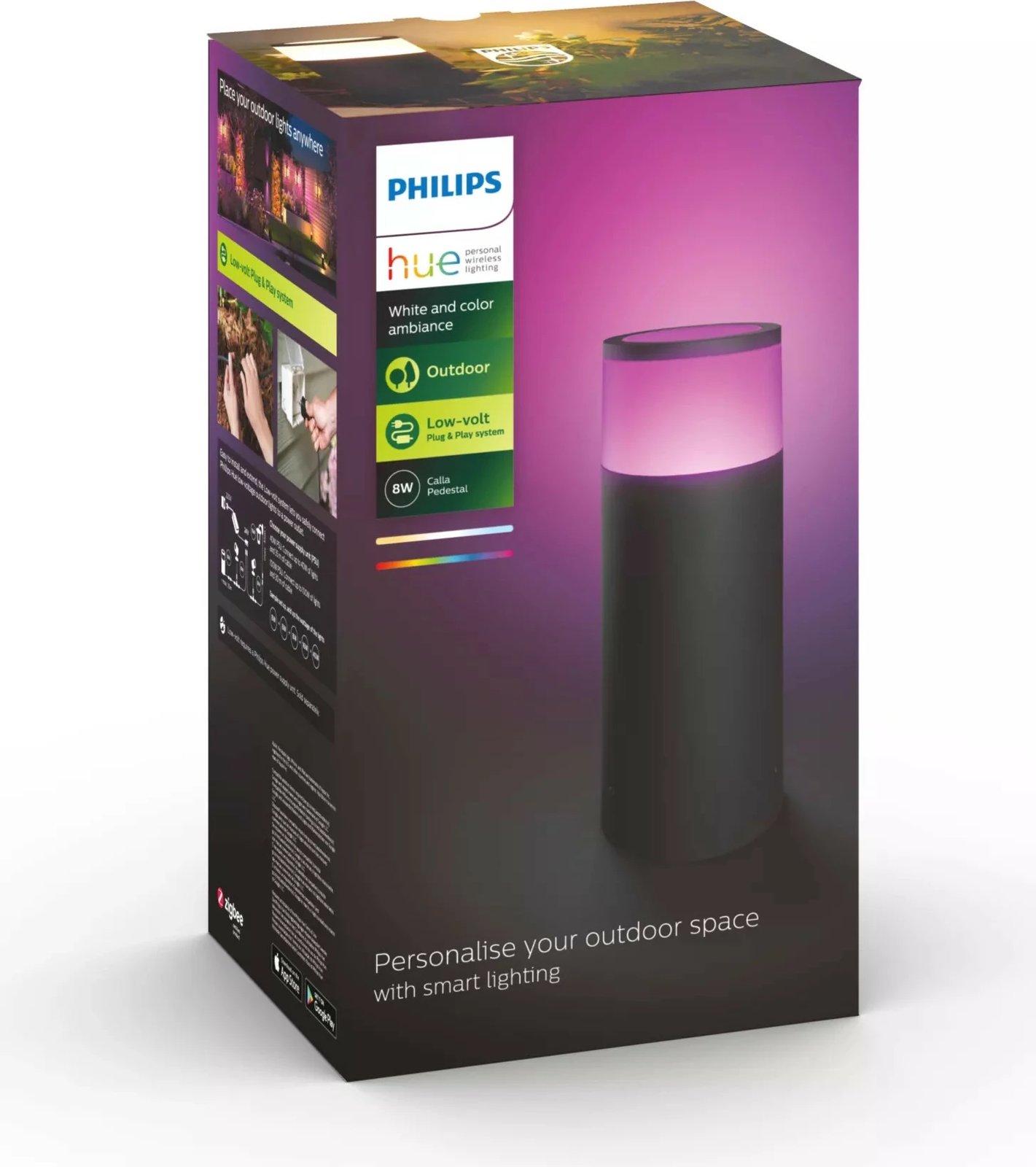 Dritë smart Philips Hue Calla, LED, alumini, e zezë Dritë smart Philips Hue Calla, LED, alumini, e zezë