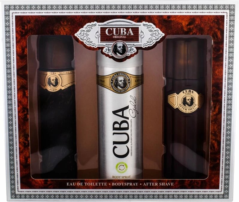 Set Eau de Toilette për meshkuj Cuba, 100ml + After shave 100ml + Deodorant 200ml