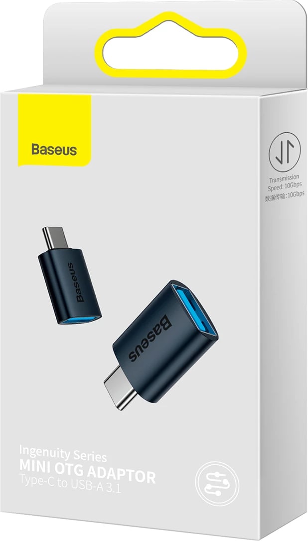 Adapter USB Type-C në USB-A 3.2 Gen 1 Baseus Ingenuity Series, Blu Adapter USB Type-C në USB-A 3.2 Gen 1 Baseus Ingenuity Series, Blu