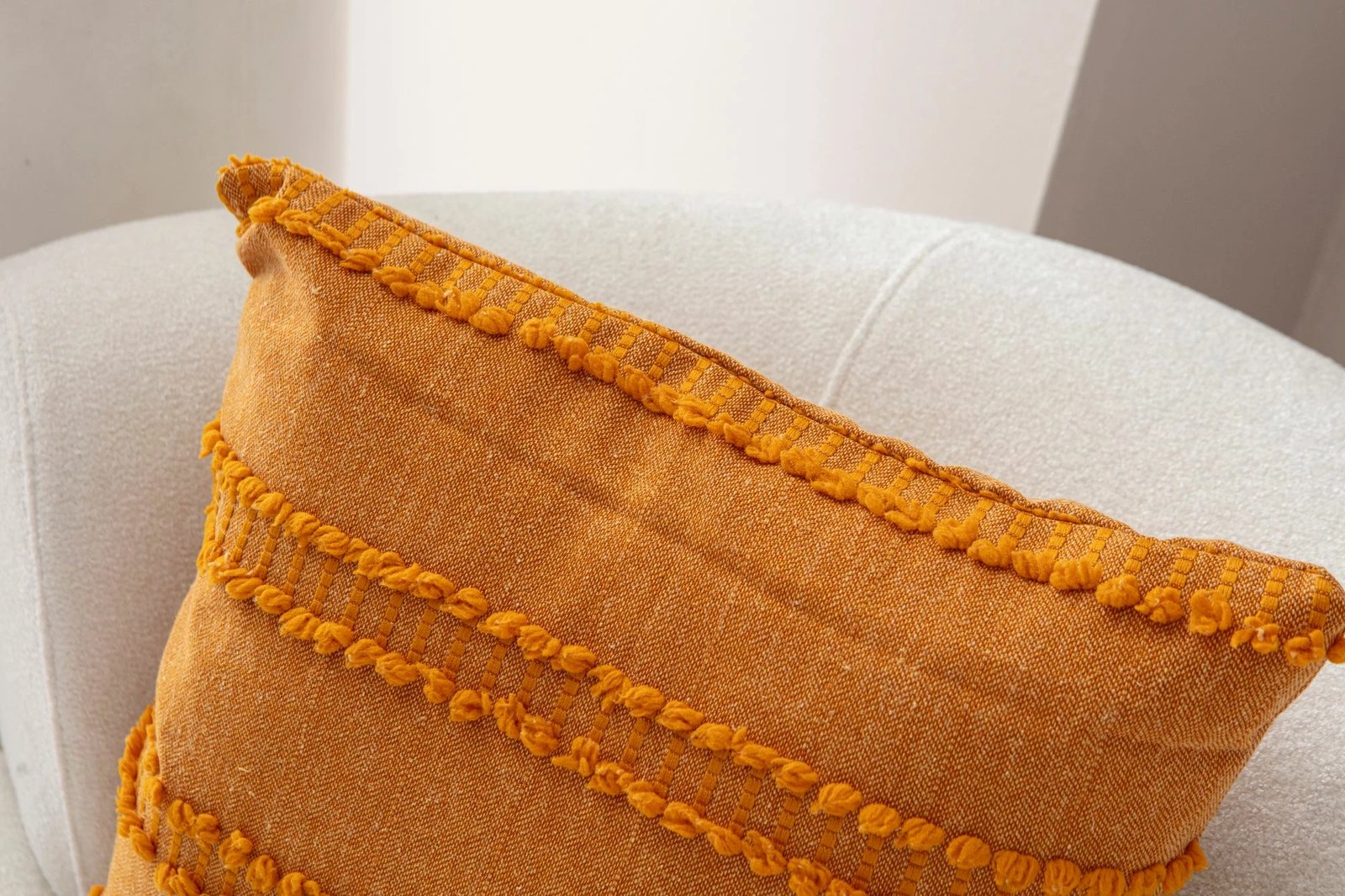 Jastëk dekorativ portokalli, Evila Originals, Tuffet - Orange v2, 43x43cm