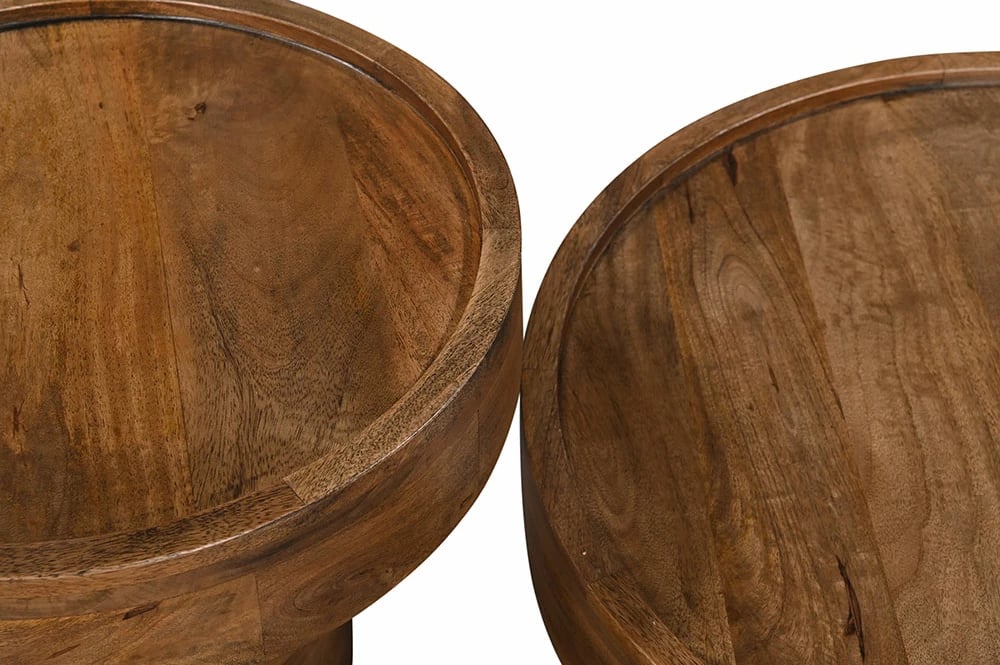 Tavolinë anësore Dubai, dru mango, ngjyrë arre, 50x50x54 cm