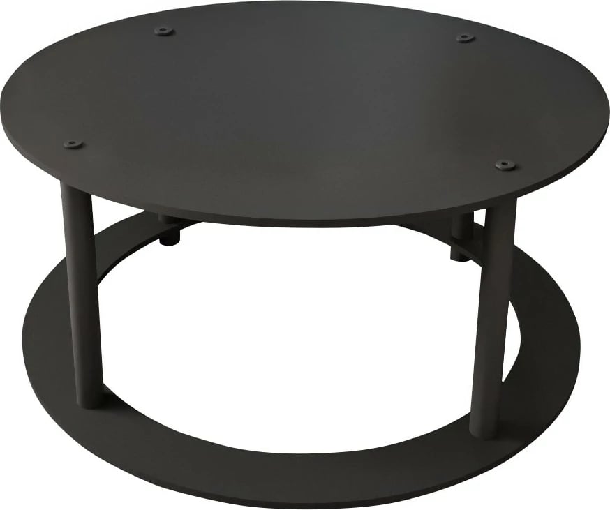 Tavolinë kafeje e zezë, Skye Decor, rrethore, Hole