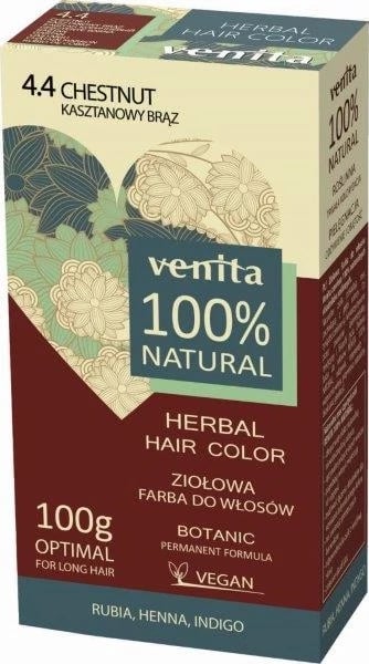 Ngjyrë për flokë për femra Venita Herbal Hair Color 4.4 Kasztanowy Brąz 100g
