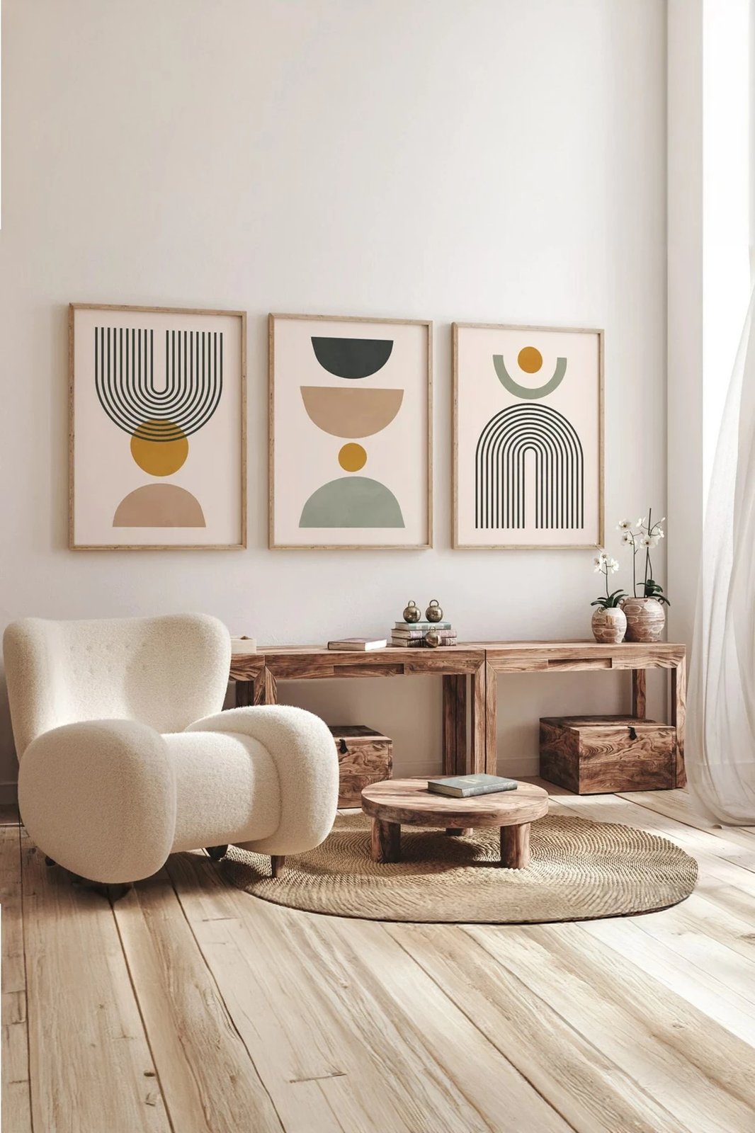 Pikturë dekorative me kornizë (3 copë), Wallity, 3Dartsohoset86