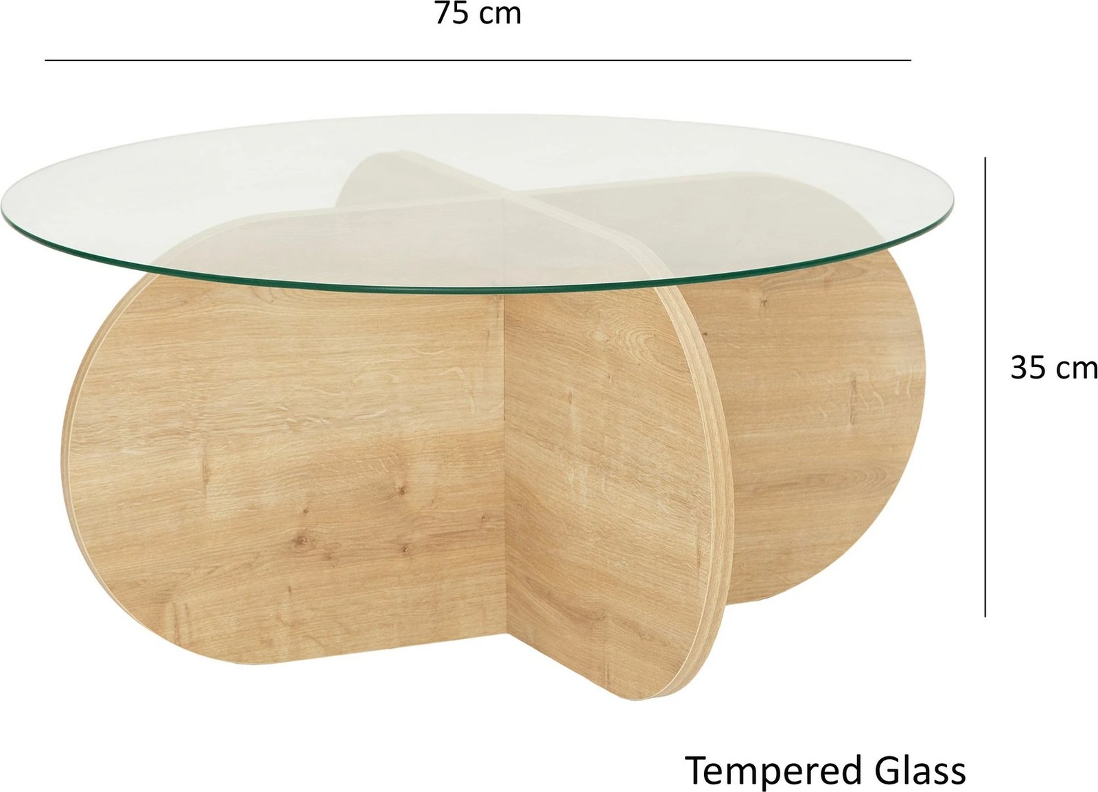 Tavolinë kafeje Hanah Home, Bubble, ngjyrë Sapphire Oak