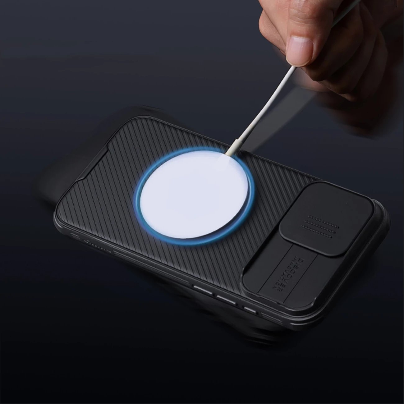 Mbështjellës Nillkin CamShield Pro Magnetic për iPhone 16 Pro, i zi Mbështjellës Nillkin CamShield Pro Magnetic për iPhone 16 Pro, i zi