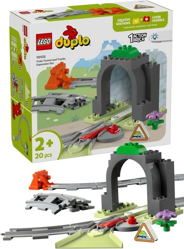 Set hekurudhe LEGO DUPLO 10425, tunel dhe shina, 20 pjesë, plastikë
