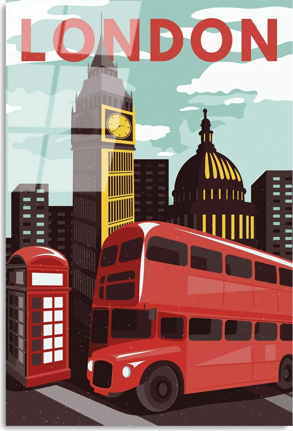 Pikturë dekorative prej xhami të temperuar, Wallity UV-1020, 30x45cm