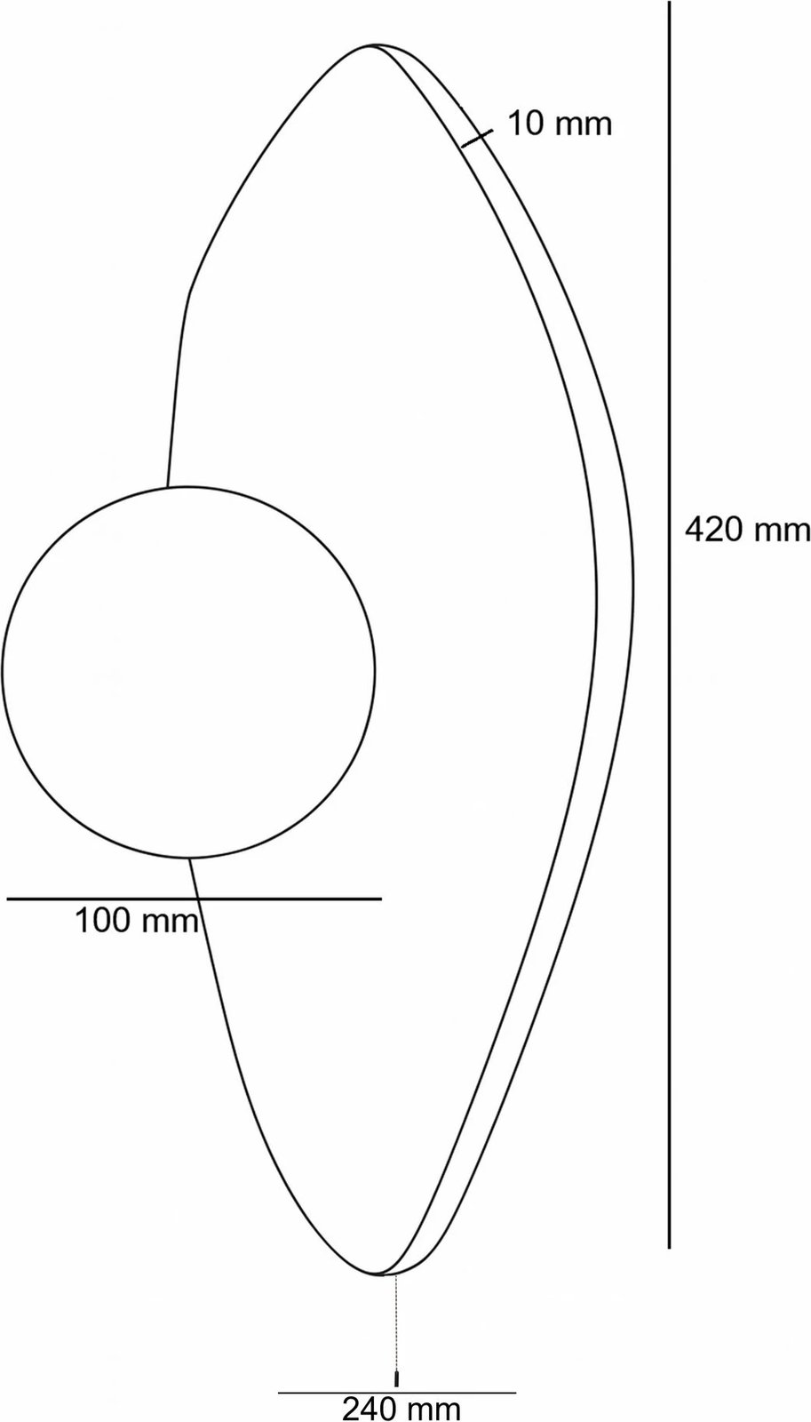 Llambë muri Opviq, Sıde, ngjyrë bezhë, bardhë, kaltër