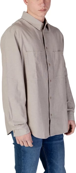 Këmishë Calvin Klein Jeans për meshkuj, beige