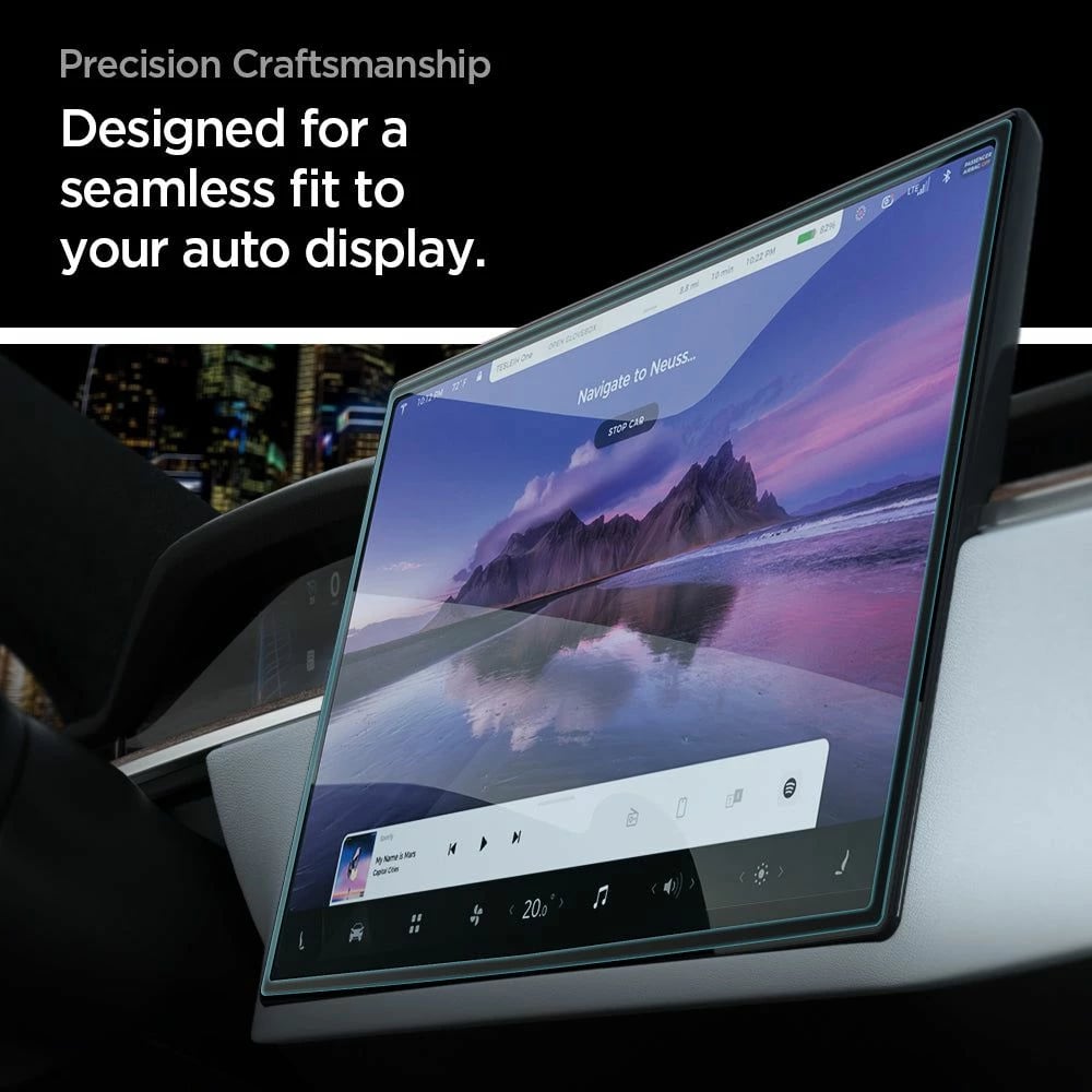 Xham mbrojtës Spigen Glas.tR EZ Fit për Tesla Model X 2022 / Model S 2021, Transparent