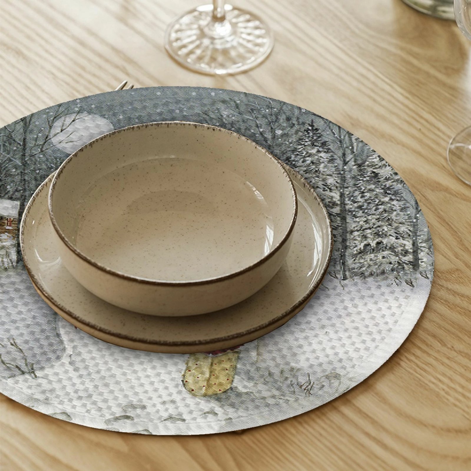 Nënshtrues tavoline Hermia Concept, shumëngjyrësh, 4 copë, 37cm