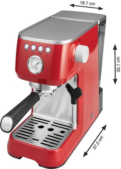 Makine ekspresi Solis Barista Perfetta Plus SOL98019, e kuqe