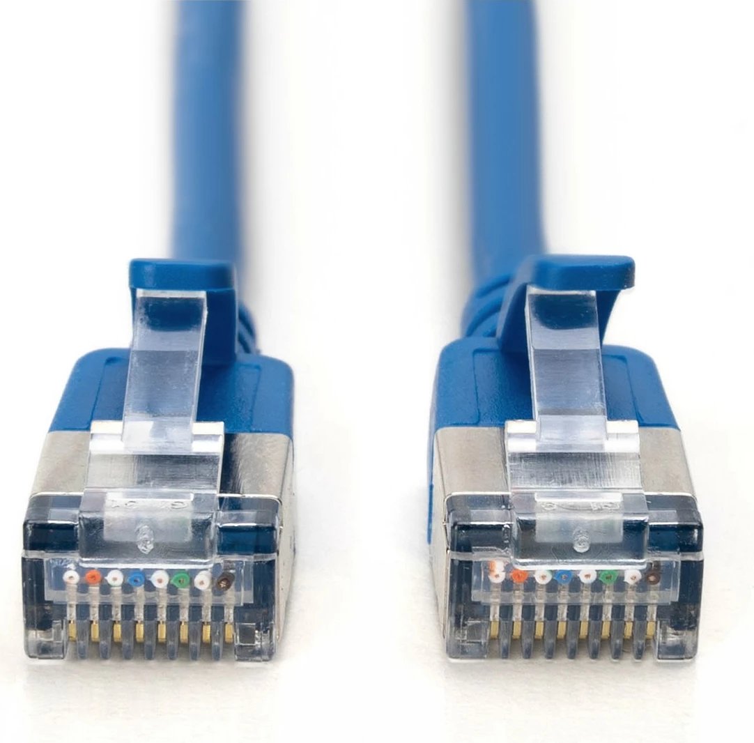 Kabëll rrjeti Digitus CAT 6A F-FTP Slim, 0.5m, RJ-45, blu
