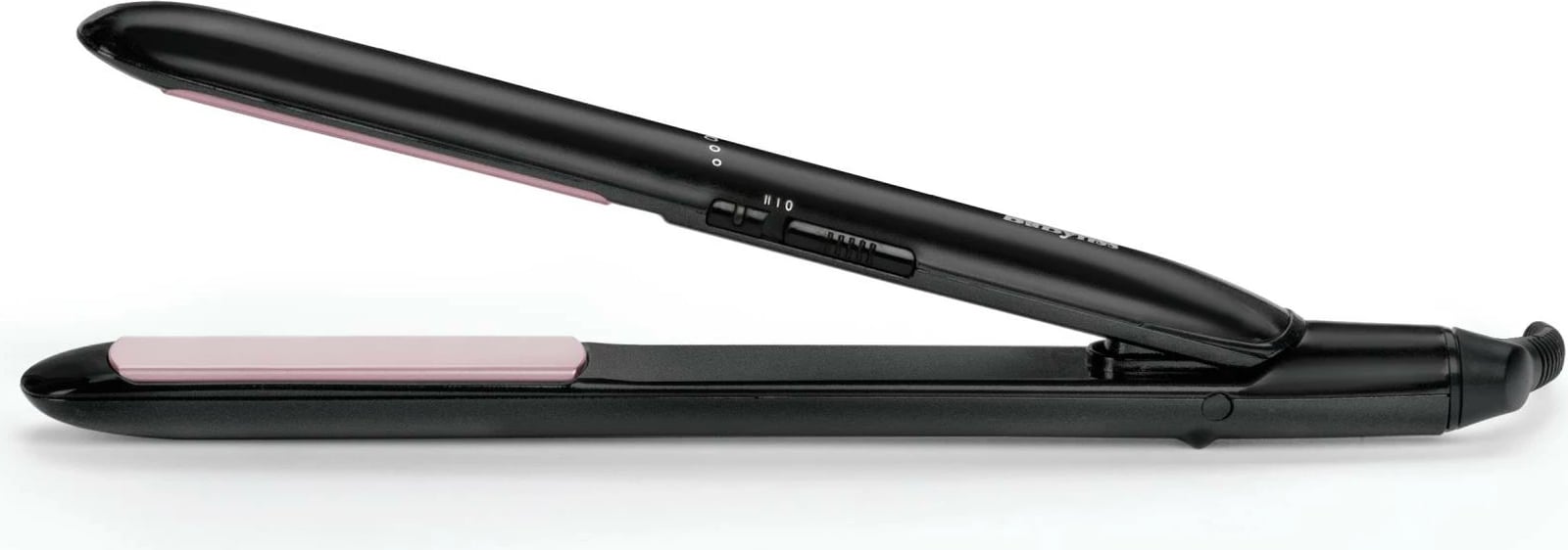 Drejtues flokësh, BaByliss ST241E, 25mm, 200-230°C, veshje qeramike, ekran LED, fikje automatike, çantë termoizoluese, e zezë