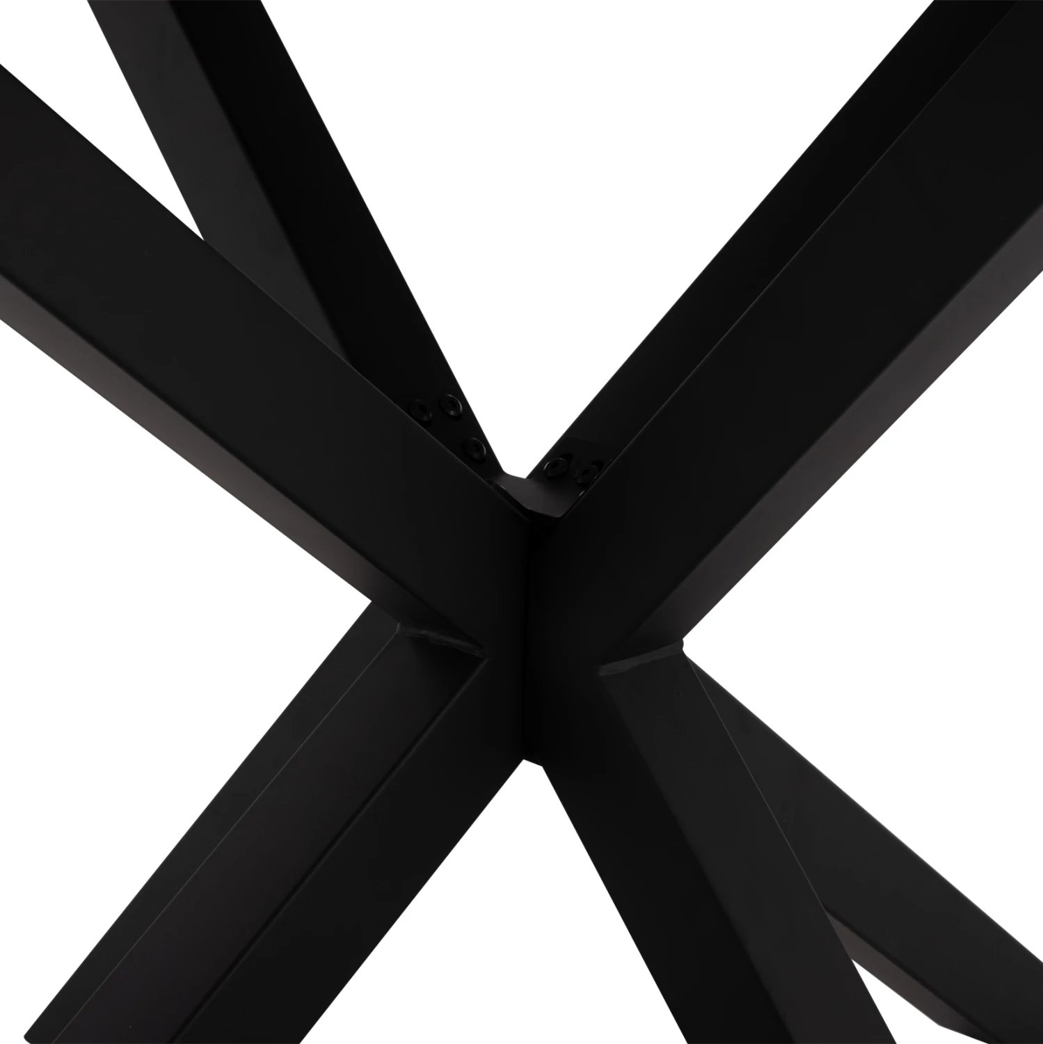 Tavolinë ngrënieje, sipërfaqe guri të sinteruar, këmbë metali, 160x90x75 cm