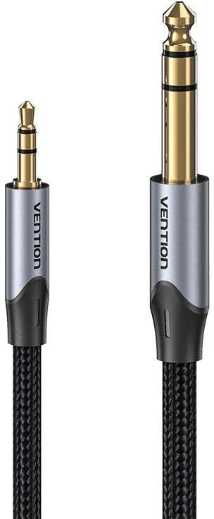 Kabllo audio Vention BAUHJ, 5m, miniJack 3.5mm në Jack 6.35mm, e zezë