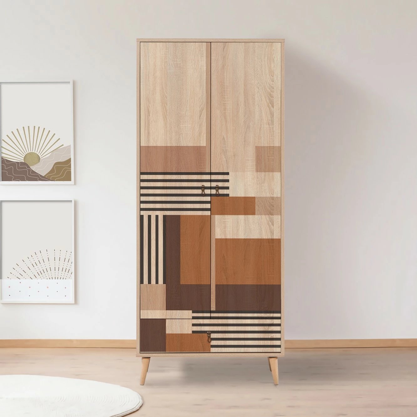 Dollap Hanah Home, City Gardrop, Colorblock, shumëngjyrësh