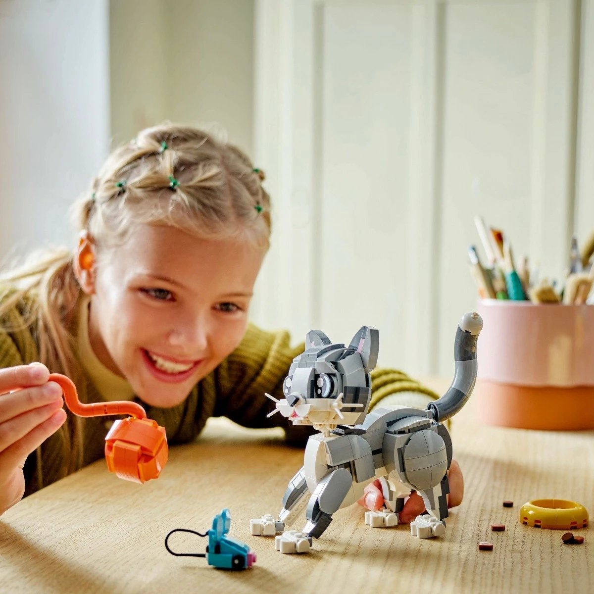Set LEGO Creator 3-në-1, Playful Cat 31163, 407 pjesë, plastikë