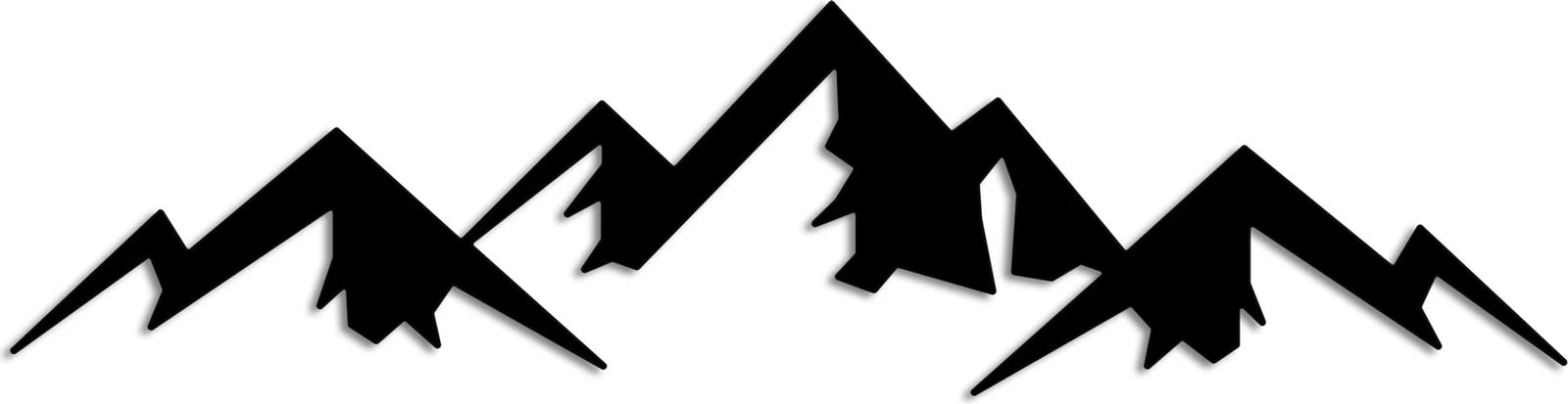 Aksesor dekorativ metalik për mur, Wallity, mal, 54x14cm