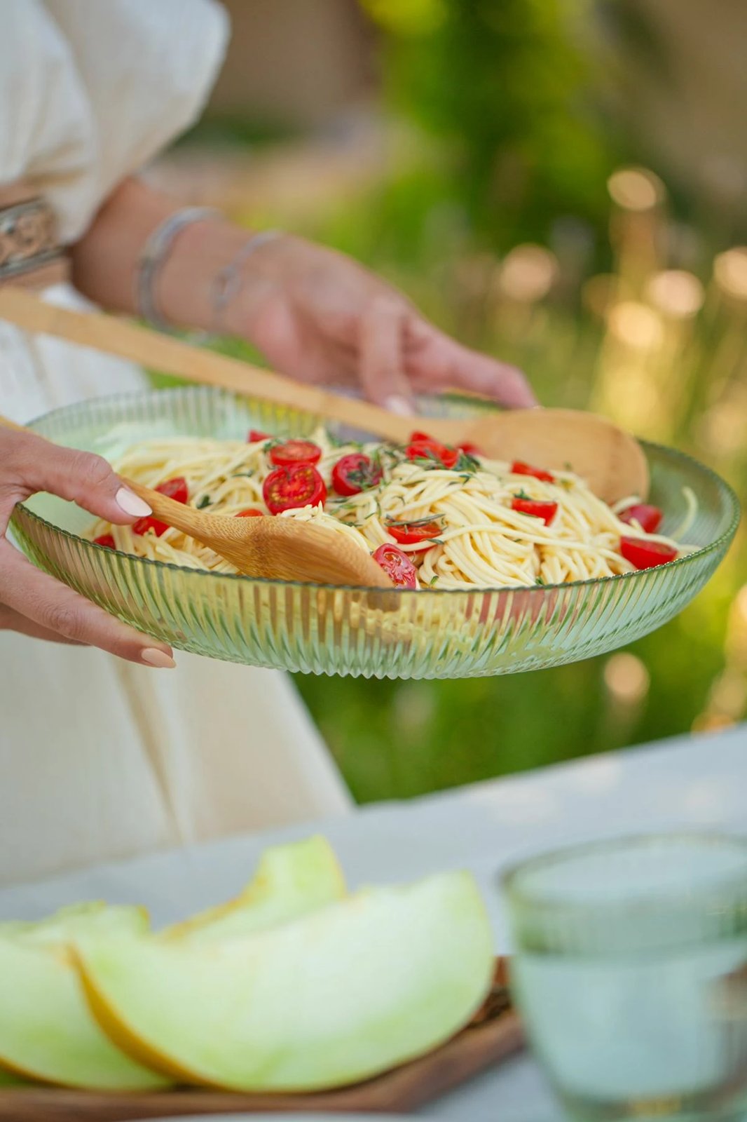 Set pjatash qelqi për sallatë, 2 copë, Hermia Concept, Splendid, ngjyrë e gjelbër